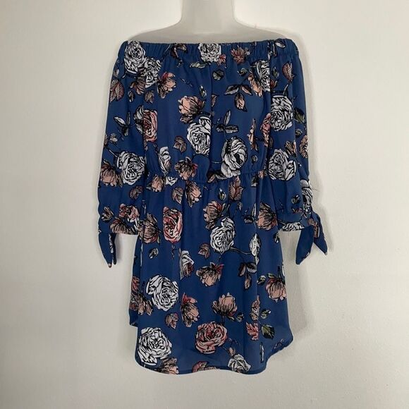 indugle in style Tops - Off The Shoulder Floral Tunic By Indulge In Style